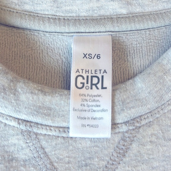 Girls Athleta Fleece-Lined Crew Sweatshirt - Picture 4 of 5